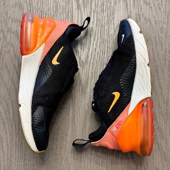Nike Air Max 270 – Big Kids 2.5Y (Black / Orange) - Picture 3 of 10